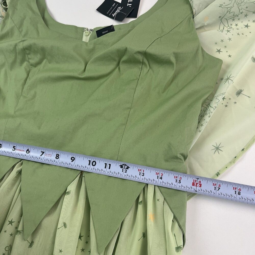 Her Universe Disney Peter Pan Tinker Bell Retro Dress L Cosplay Costume Fantasy - Picture 8 of 13
